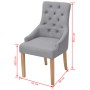 Dining chairs 6 units of light gray fabric by vidaXL, dining chairs - Ref: Foro24-274422, Price: 980,16 €, Discount: %