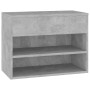 Banco zapatero madera contrachapada gris hormigón 60x30x45 cm de vidaXL, Zapateros y organizadores de calzado - Ref: Foro24-8...