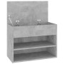 Banco zapatero madera contrachapada gris hormigón 60x30x45 cm de vidaXL, Zapateros y organizadores de calzado - Ref: Foro24-8...