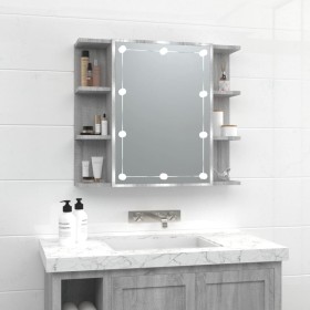 Mueble con espejo y LED color gris Sonoma 70x16,5x60 cm de vidaXL, Tocadores de baño - Ref: Foro24-820452, Precio: 74,28 €, D...