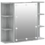 Mueble con espejo y LED color gris Sonoma 70x16,5x60 cm de vidaXL, Tocadores de baño - Ref: Foro24-820452, Precio: 74,63 €, D...