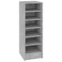 Mueble zapatero madera contrachapada gris hormigón 31,5x35x90cm de vidaXL, Zapateros y organizadores de calzado - Ref: Foro24...