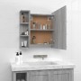 Mueble con espejo y LED color gris Sonoma 70x16,5x60 cm de vidaXL, Tocadores de baño - Ref: Foro24-820452, Precio: 74,63 €, D...