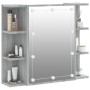 Mueble con espejo y LED color gris Sonoma 70x16,5x60 cm de vidaXL, Tocadores de baño - Ref: Foro24-820452, Precio: 74,63 €, D...