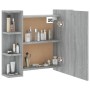 Mueble con espejo y LED color gris Sonoma 70x16,5x60 cm de vidaXL, Tocadores de baño - Ref: Foro24-820452, Precio: 74,63 €, D...