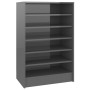 Glossy gray plywood shoe cabinet 60x35x92 cm by vidaXL, Shoe racks and shoe organizers - Ref: Foro24-808953, Price: 67,38 €, ...