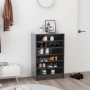 Glossy gray plywood shoe cabinet 60x35x92 cm by vidaXL, Shoe racks and shoe organizers - Ref: Foro24-808953, Price: 67,38 €, ...