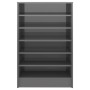 Glossy gray plywood shoe cabinet 60x35x92 cm by vidaXL, Shoe racks and shoe organizers - Ref: Foro24-808953, Price: 67,38 €, ...