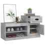 Shoe cabinet made of gray concrete plywood wood, measuring 100x42x60 cm. by vidaXL, Shoe racks and shoe organizers - Ref: For...