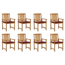 Garden chairs with cushions 8 pcs solid acacia wood by vidaXL, Garden chairs - Ref: Foro24-3078175, Price: 520,49 €, Discount: %