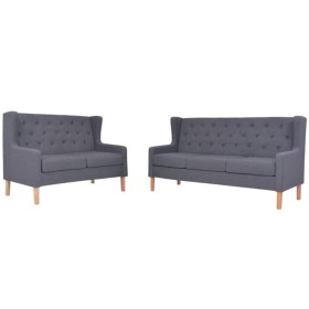 2-teilige Sofagarnitur aus grauem Stoff von vidaXL, Sofas - Ref: Foro24-274934, Preis: 734,52 €, Rabatt: %