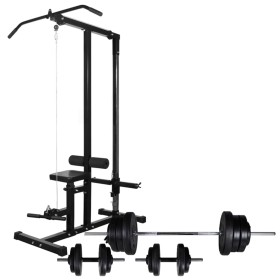 Bodybuilding machine with weights and dumbbells 60.5 kg by vidaXL, Weight lifting machines - Ref: Foro24-275354, Price: 398,9...