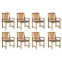 Garden chairs with cushions 8 pcs solid acacia wood by vidaXL, Garden chairs - Ref: Foro24-3078167, Price: 531,14 €, Discount: %