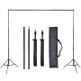 Kit estudio 3 telones fondo algodón estructura ajustable 3x6 m de vidaXL, Montajes de estudio - Ref: Foro24-275420, Precio: 2...