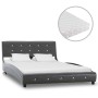 Bed with gray synthetic leather mattress 120x200 cm by vidaXL, Beds and slatted bases - Ref: Foro24-277580, Price: 389,16 €, ...