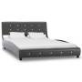 Bed with gray synthetic leather mattress 120x200 cm by vidaXL, Beds and slatted bases - Ref: Foro24-277580, Price: 389,99 €, ...