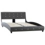 Bed with gray synthetic leather mattress 120x200 cm by vidaXL, Beds and slatted bases - Ref: Foro24-277580, Price: 389,99 €, ...