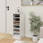 Glossy white plywood shoe cabinet 31.5x35x90cm by vidaXL, Shoe racks and shoe organizers - Ref: Foro24-809005, Price: 52,79 €...