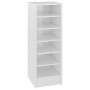 Glossy white plywood shoe cabinet 31.5x35x90cm by vidaXL, Shoe racks and shoe organizers - Ref: Foro24-809005, Price: 52,79 €...