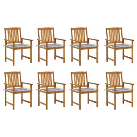 Garden chairs with cushions 8 pcs solid acacia wood by vidaXL, Garden chairs - Ref: Foro24-3078180, Price: 526,52 €, Discount: %