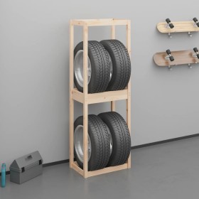 Solid pine wood tire support 63x40x180 cm by vidaXL, Industrial shelving - Ref: Foro24-825005, Price: 63,74 €, Discount: %