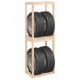 Solid pine wood tire support 63x40x180 cm by vidaXL, Industrial shelving - Ref: Foro24-825005, Price: 63,74 €, Discount: %