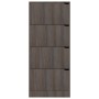 Shoe rack with 4 doors Sonoma gray engineered wood 59x24x136 cm by vidaXL, Shoe racks and shoe organizers - Ref: Foro24-33813...