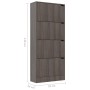 Shoe rack with 4 doors Sonoma gray engineered wood 59x24x136 cm by vidaXL, Shoe racks and shoe organizers - Ref: Foro24-33813...