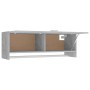 Armario de madera contrachapada gris hormigón 100x32,5x35 cm de vidaXL, Armarios roperos - Ref: Foro24-808237, Precio: 53,81 ...