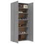 Mueble zapatero madera contrachapada gris Sonoma 80x35,5x180 cm de vidaXL, Zapateros y organizadores de calzado - Ref: Foro24...