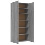 Mueble zapatero madera contrachapada gris Sonoma 80x35,5x180 cm de vidaXL, Zapateros y organizadores de calzado - Ref: Foro24...