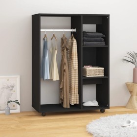 Black engineered wood cabinet 80x40x110 cm by vidaXL, Wardrobes - Ref: Foro24-808514, Price: 72,33 €, Discount: %