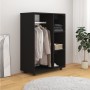 Black engineered wood cabinet 80x40x110 cm by vidaXL, Wardrobes - Ref: Foro24-808514, Price: 70,29 €, Discount: %