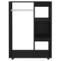 Black engineered wood cabinet 80x40x110 cm by vidaXL, Wardrobes - Ref: Foro24-808514, Price: 70,29 €, Discount: %