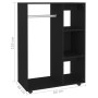 Black engineered wood cabinet 80x40x110 cm by vidaXL, Wardrobes - Ref: Foro24-808514, Price: 70,29 €, Discount: %