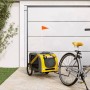 Pet Bicycle Trailer Iron Oxford Cloth Yellow Gray by vidaXL, pet strollers - Ref: Foro24-93882, Price: 89,64 €, Discount: %