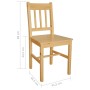 Dining chairs 6 units of pine wood by vidaXL, dining chairs - Ref: Foro24-271498, Price: 330,09 €, Discount: %