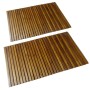 Set 2 alfombras de acacia para el baño, 80 x 50 cm de vidaXL, Alfombras y esterillas de baño - Ref: Foro24-271768, Precio: 40...