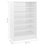 Glossy white plywood shoe cabinet 60x35x92 cm by vidaXL, Shoe racks and shoe organizers - Ref: Foro24-808951, Price: 69,04 €,...