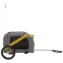 Pet Bicycle Trailer Iron Oxford Cloth Yellow Gray by vidaXL, pet strollers - Ref: Foro24-93882, Price: 89,64 €, Discount: %