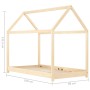 Estructura de cama infantil de madera maciza de pino 80x160 cm de vidaXL, Cunas y camas para niños - Ref: Foro24-283347, Prec...