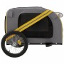 Remolque de bicicleta mascotas hierro tela Oxford amarillo gris de vidaXL, Cochecitos para mascotas - Ref: Foro24-93882, Prec...