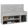 Banco zapatero madera de ingeniería gris hormigón 105x30x45 cm de vidaXL, Zapateros y organizadores de calzado - Ref: Foro24-...