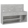 Banco zapatero madera de ingeniería gris hormigón 105x30x45 cm de vidaXL, Zapateros y organizadores de calzado - Ref: Foro24-...