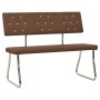 Brown synthetic leather bench 110 cm by vidaXL, Dining and kitchen benches - Ref: Foro24-325857, Price: 134,75 €, Discount: %