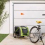 Bicycle pet trailer, iron frame, Oxford fabric, green gray. by vidaXL, pet strollers - Ref: Foro24-93885, Price: 89,64 €, Dis...