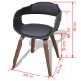 Dining chairs 6 pcs curved wood black synthetic leather by vidaXL, dining chairs - Ref: Foro24-271950, Price: 884,24 €, Disco...