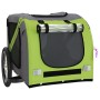 Bicycle pet trailer, iron frame, Oxford fabric, green gray. by vidaXL, pet strollers - Ref: Foro24-93885, Price: 85,39 €, Dis...