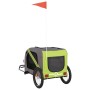 Bicycle pet trailer, iron frame, Oxford fabric, green gray. by vidaXL, pet strollers - Ref: Foro24-93885, Price: 85,39 €, Dis...