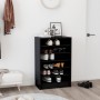 Black plywood shoe cabinet 60x35x92 cm by vidaXL, Shoe racks and shoe organizers - Ref: Foro24-808946, Price: 82,13 €, Discou...